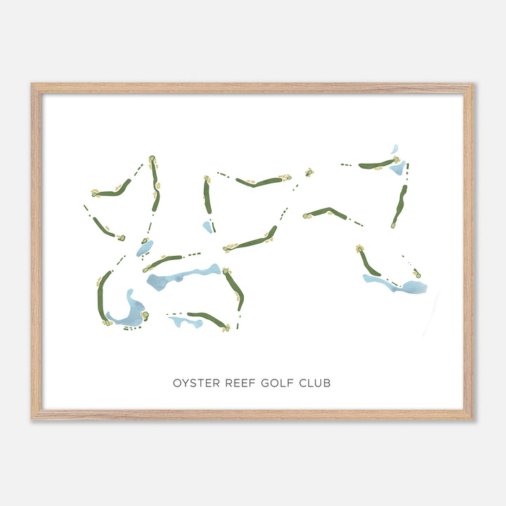Print of Oyster Reef Golf Club Modern Map