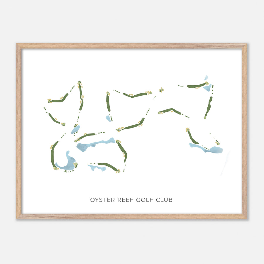 Print of Oyster Reef Golf Club Modern Map