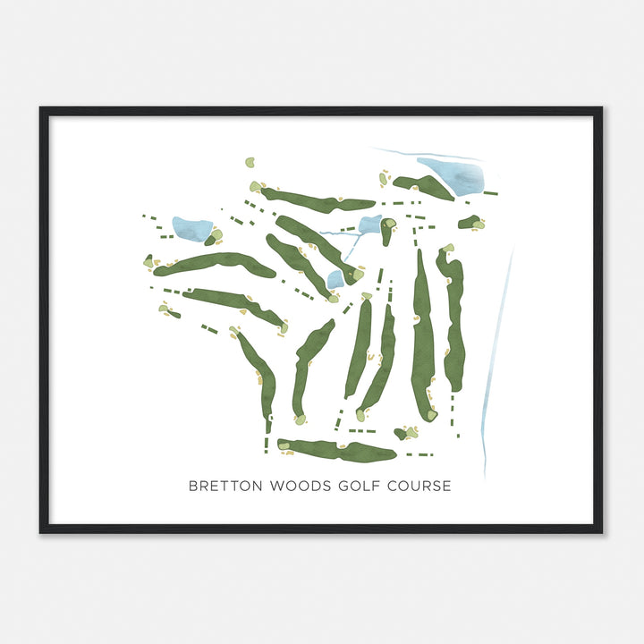Print of Bretton Woods Golf Course Modern Map