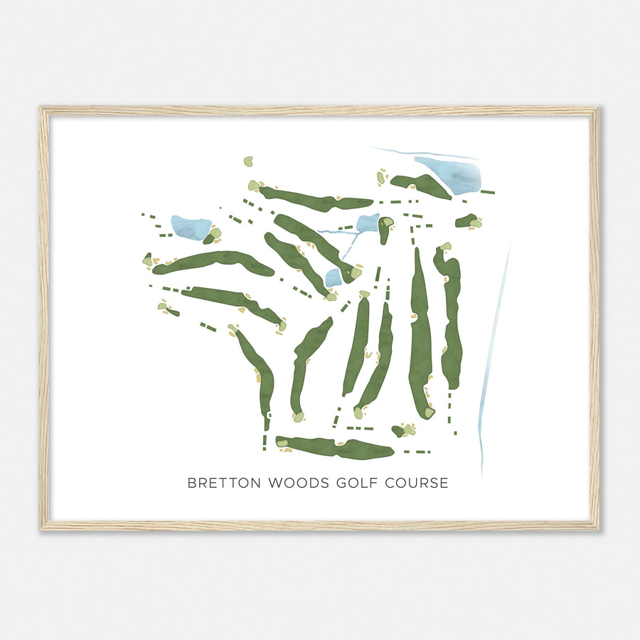 Print of Bretton Woods Golf Course Modern Map