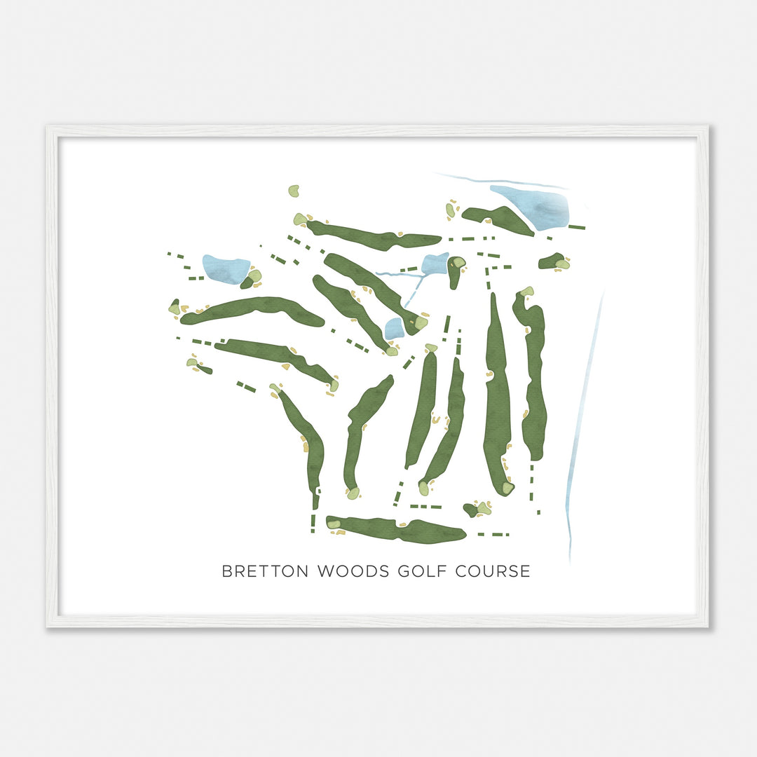 Print of Bretton Woods Golf Course Modern Map