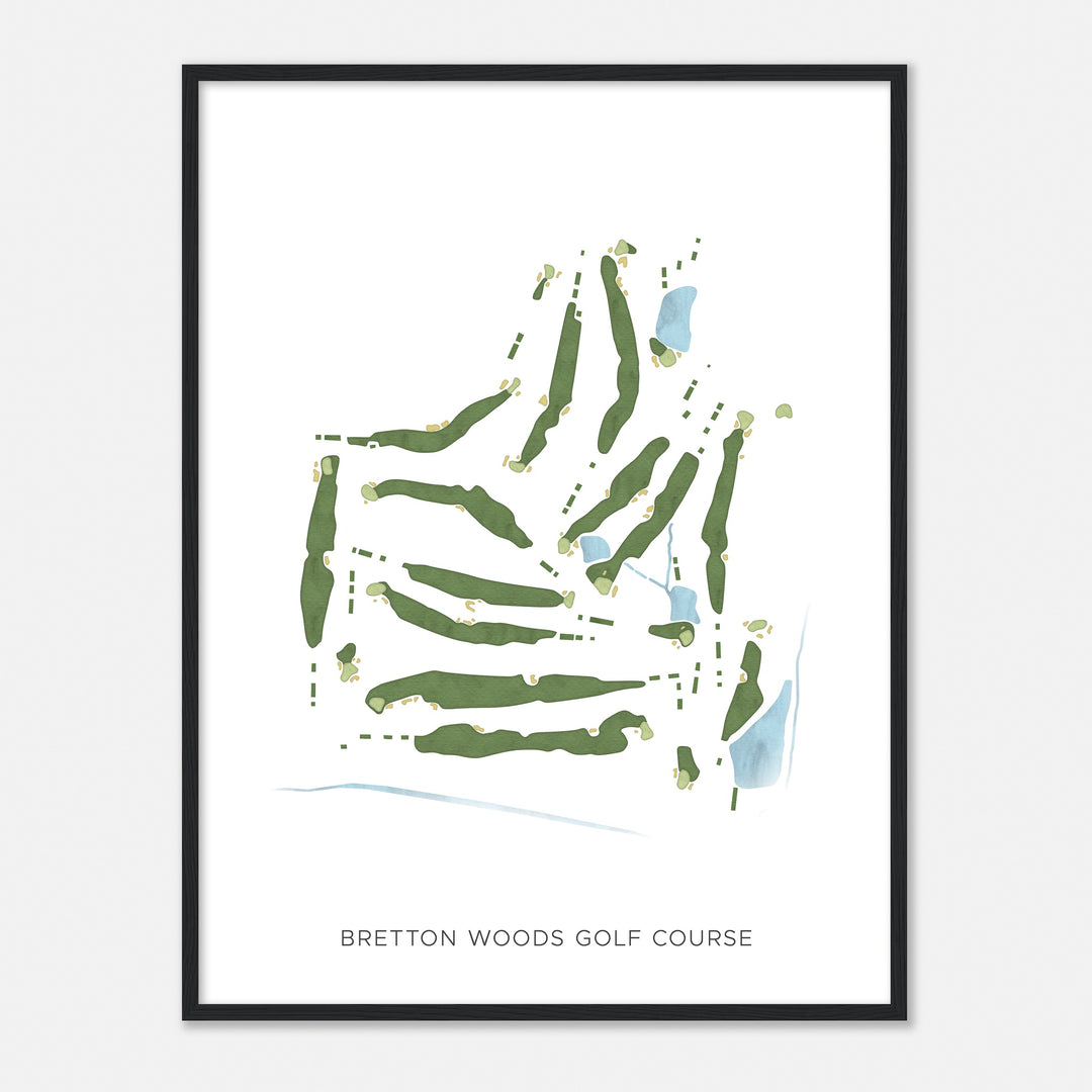 Print of Bretton Woods Golf Course Modern Map