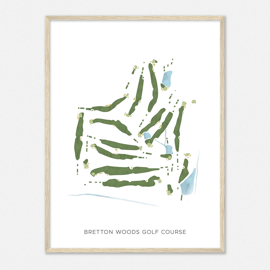 Print of Bretton Woods Golf Course Modern Map