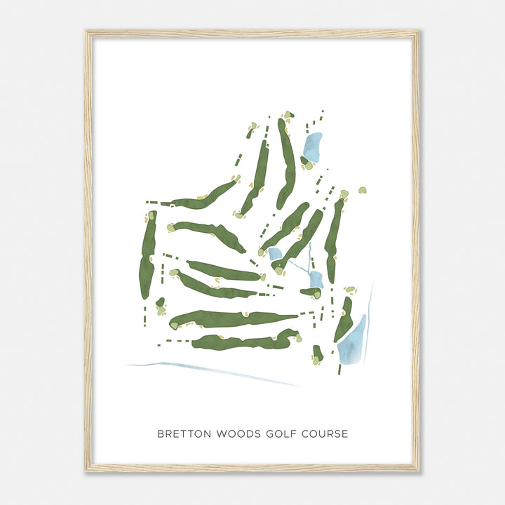 Print of Bretton Woods Golf Course Modern Map