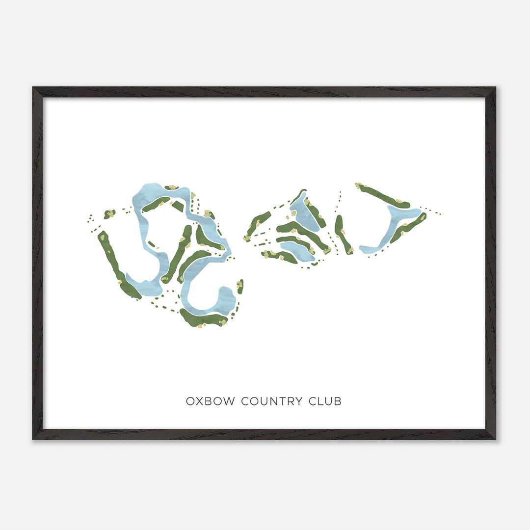 Print of Oxbow Country Club Modern Map