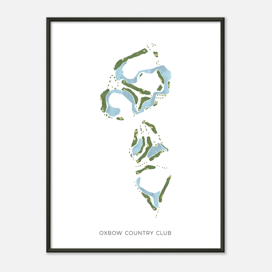 Print of Oxbow Country Club Modern Map