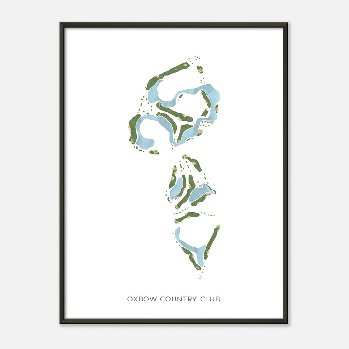 Print of Oxbow Country Club Modern Map