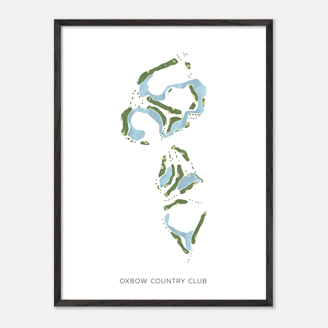 Print of Oxbow Country Club Modern Map