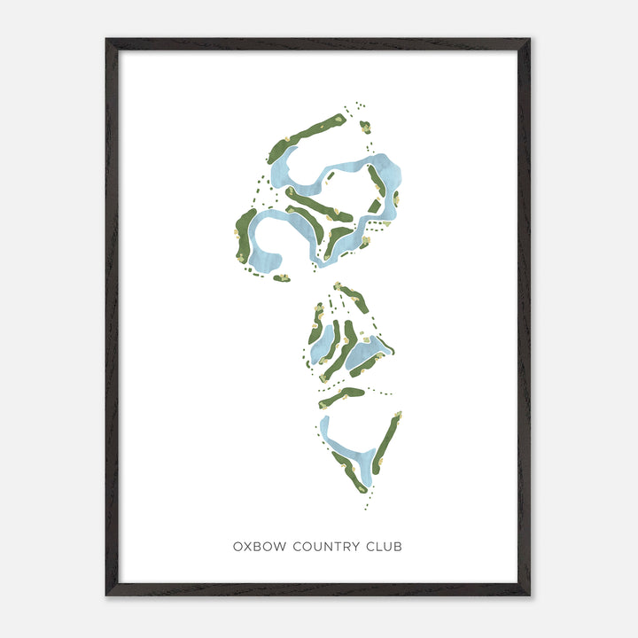 Print of Oxbow Country Club Modern Map