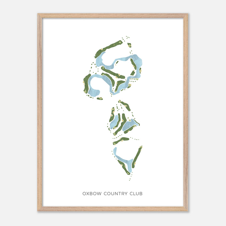 Print of Oxbow Country Club Modern Map