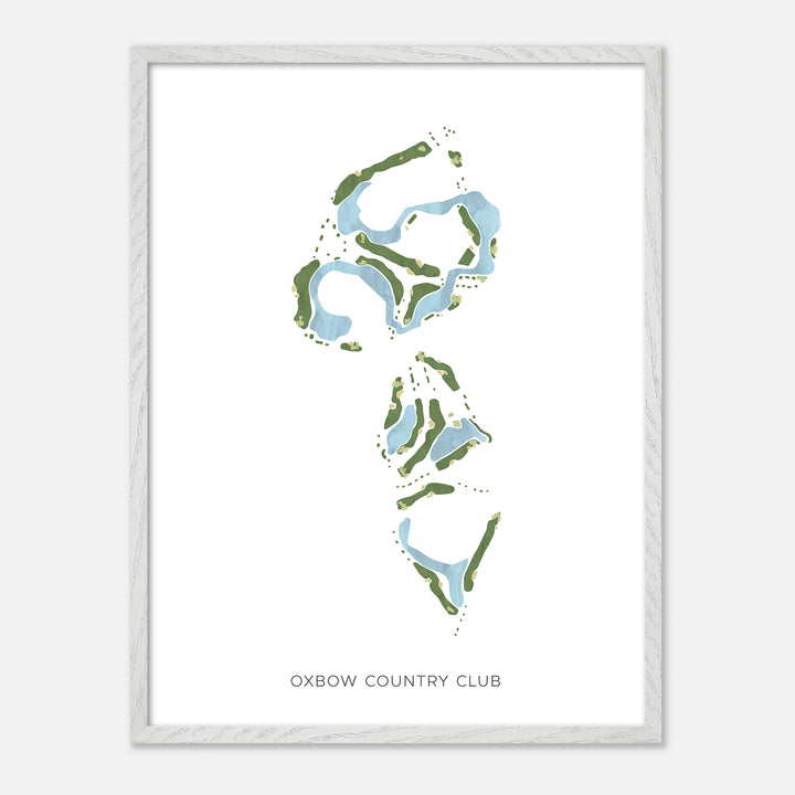 Print of Oxbow Country Club Modern Map