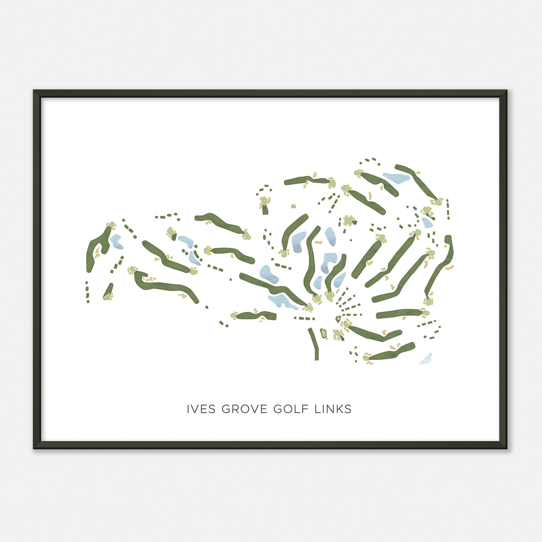Print of Ives Grove Golf Links Modern Map