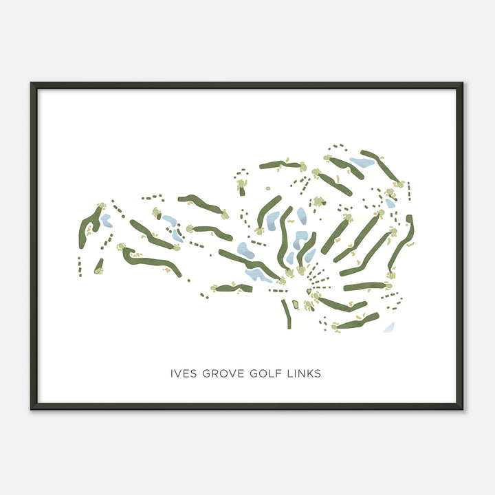 Print of Ives Grove Golf Links Modern Map