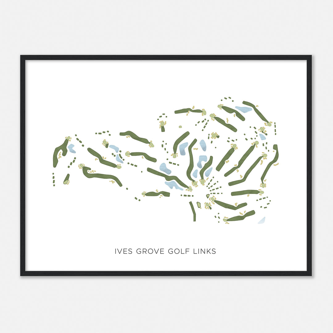 Print of Ives Grove Golf Links Modern Map