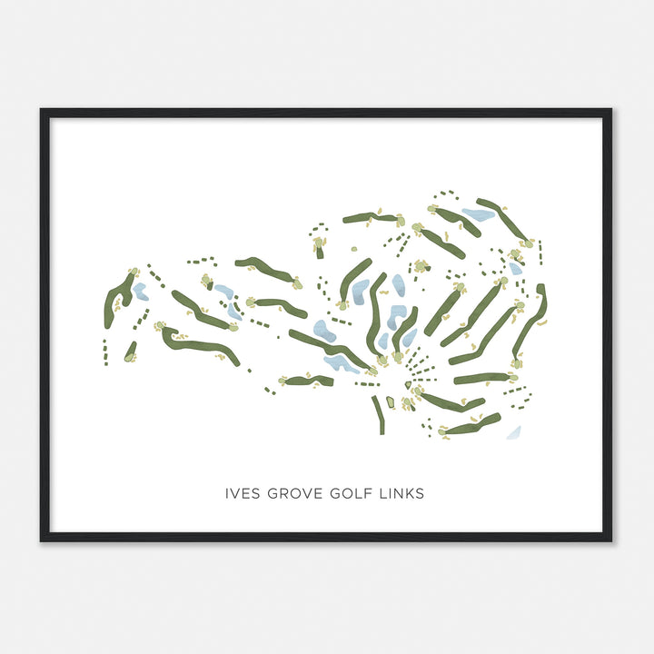Print of Ives Grove Golf Links Modern Map