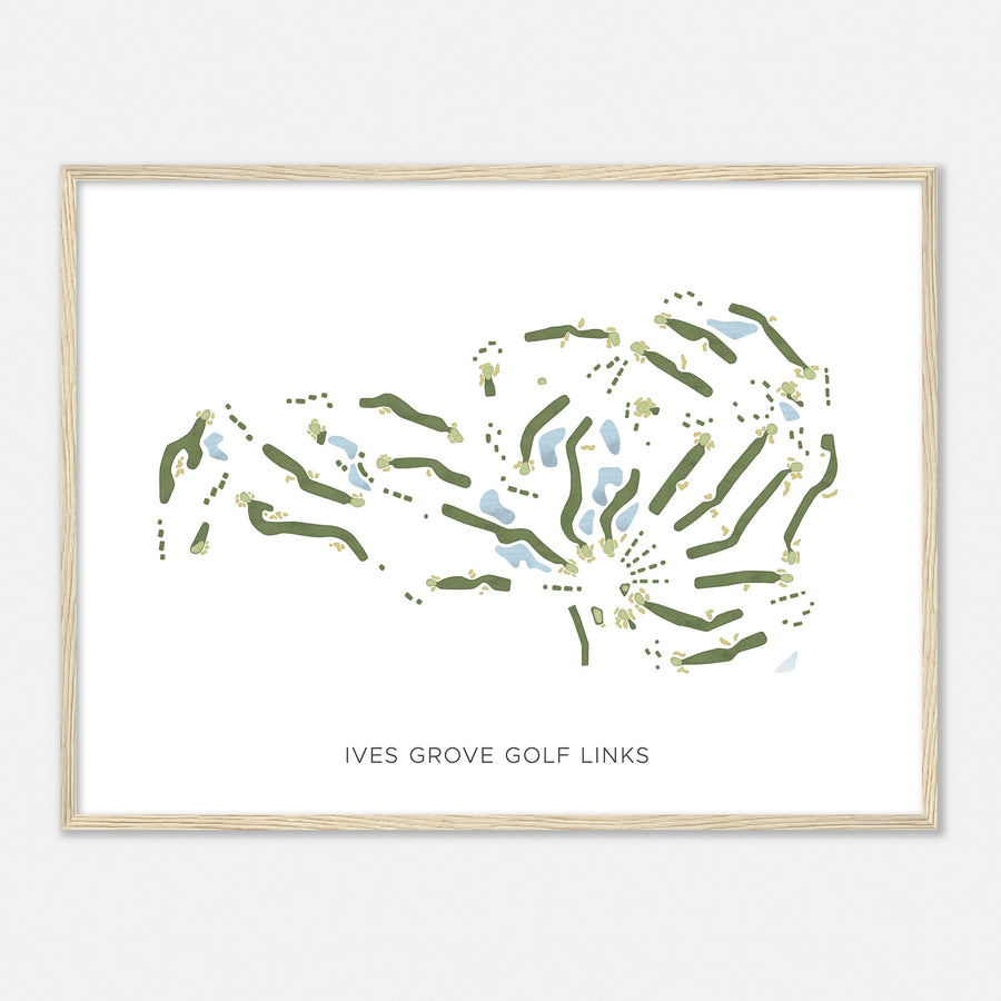 Print of Ives Grove Golf Links Modern Map