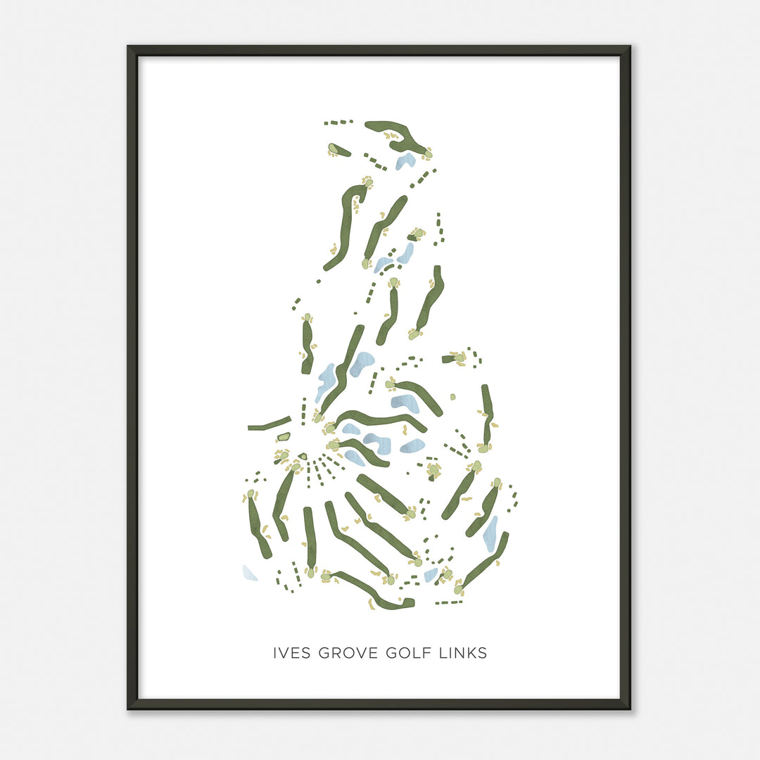 Print of Ives Grove Golf Links Modern Map