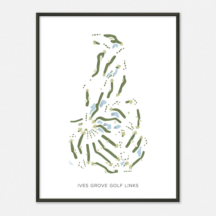 Print of Ives Grove Golf Links Modern Map