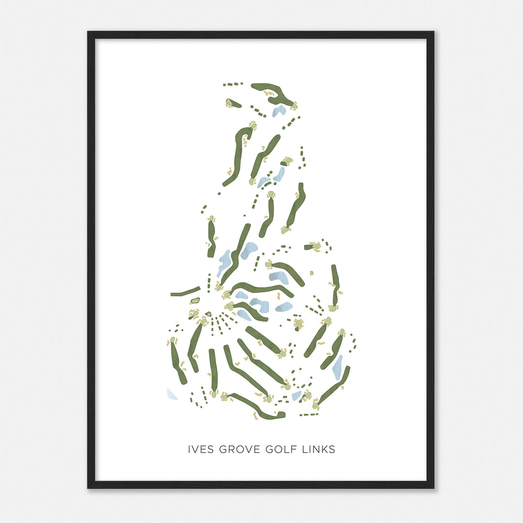 Print of Ives Grove Golf Links Modern Map