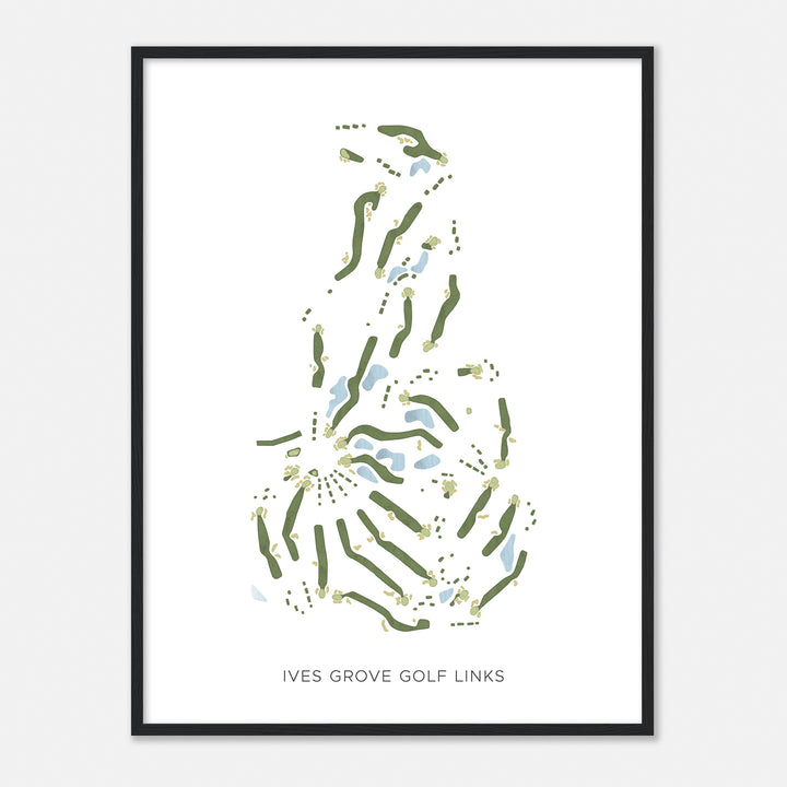 Print of Ives Grove Golf Links Modern Map