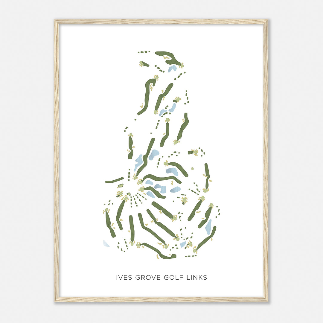 Print of Ives Grove Golf Links Modern Map