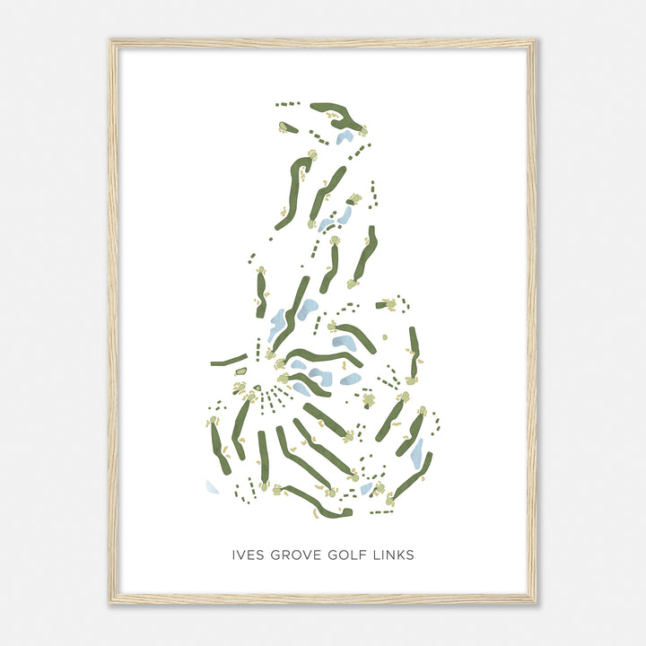 Print of Ives Grove Golf Links Modern Map