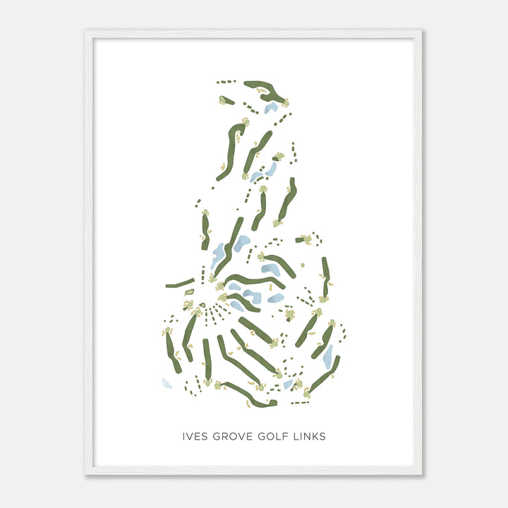 Print of Ives Grove Golf Links Modern Map