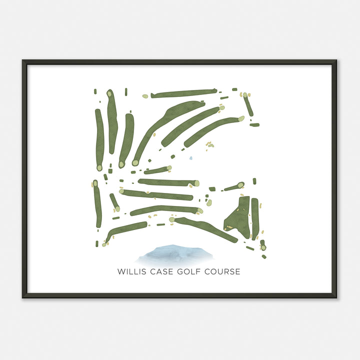 Print of Willis Case Golf Course Modern Map