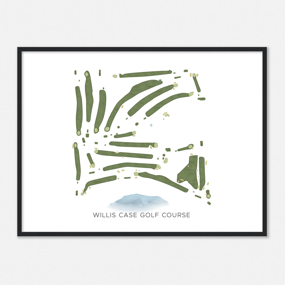 Print of Willis Case Golf Course Modern Map