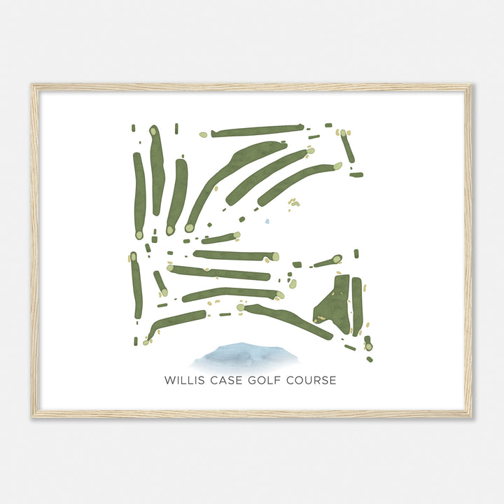 Print of Willis Case Golf Course Modern Map