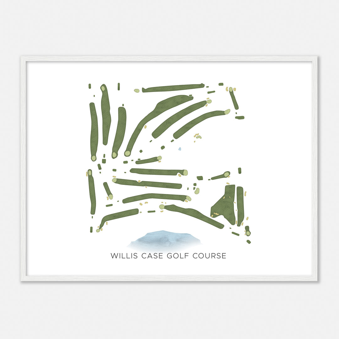 Print of Willis Case Golf Course Modern Map