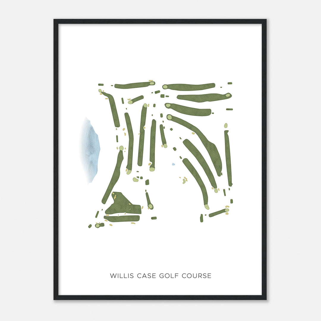 Print of Willis Case Golf Course Modern Map