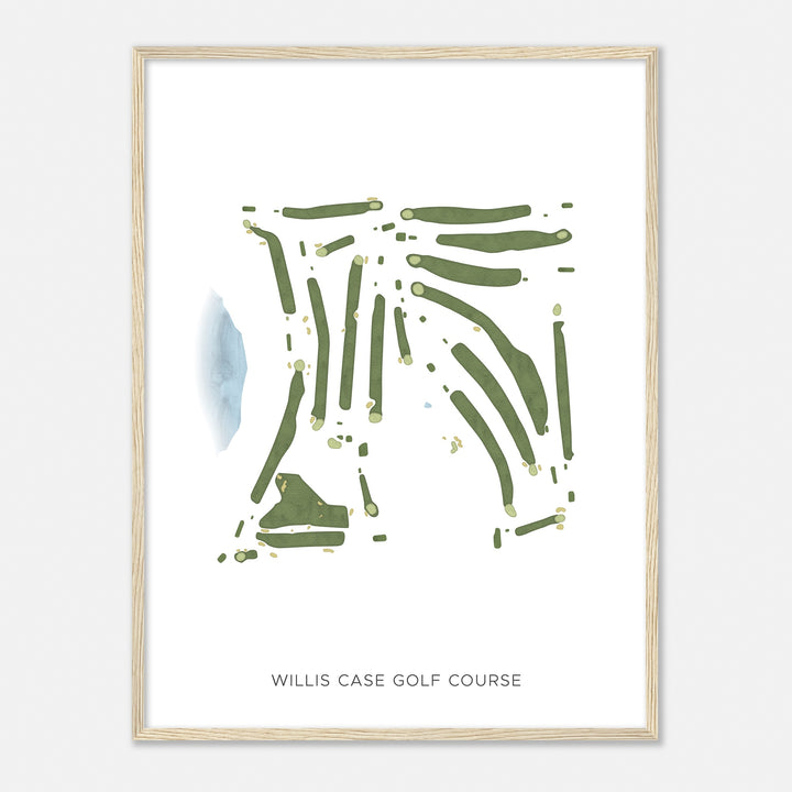 Print of Willis Case Golf Course Modern Map