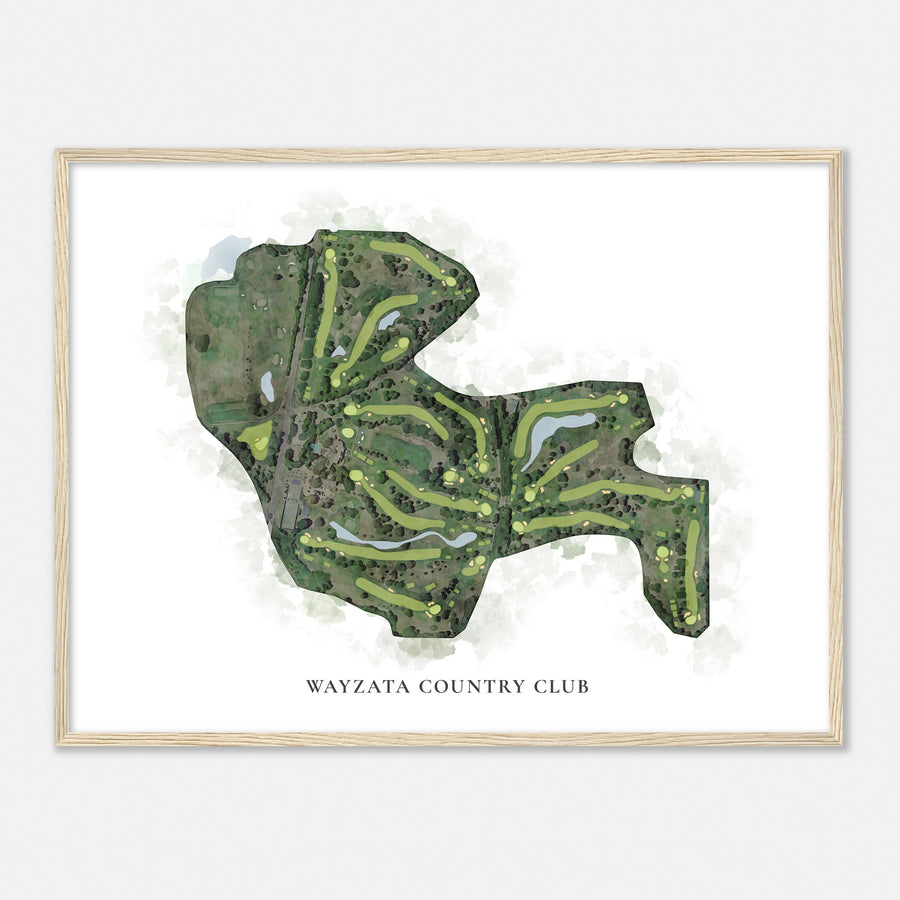 Print of Wayzata Country Club Classic Map