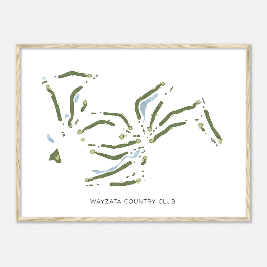 Print of Wayzata Country Club Modern Map