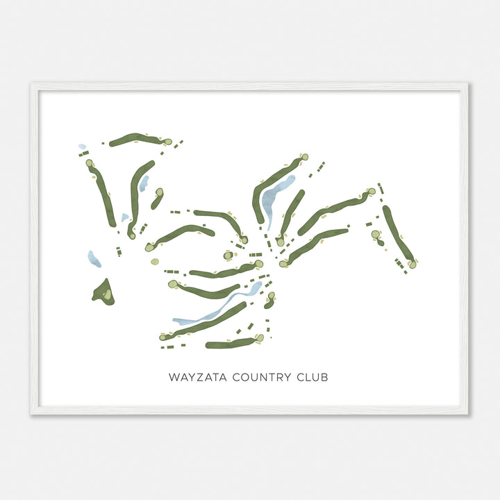 Print of Wayzata Country Club Modern Map