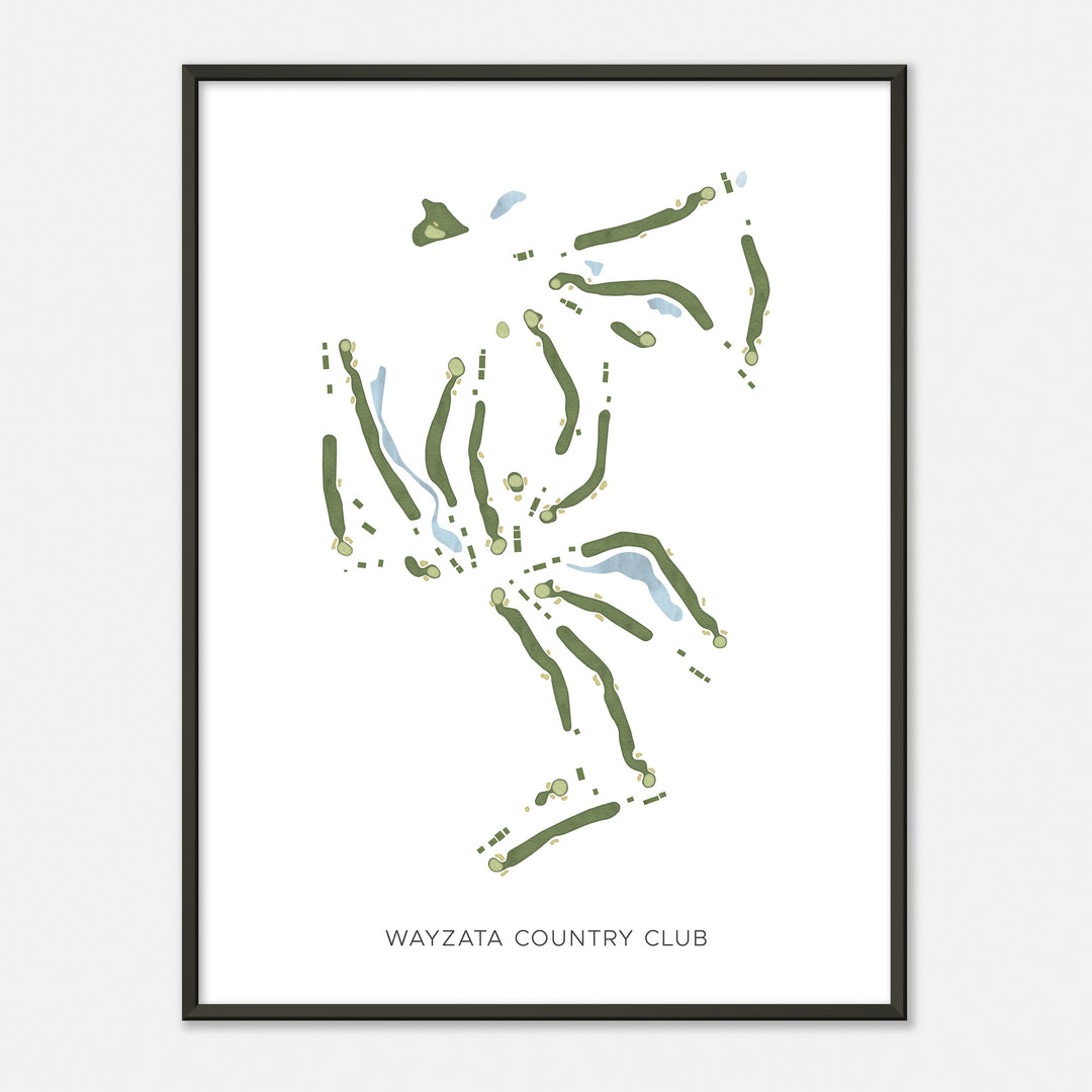 Print of Wayzata Country Club Modern Map