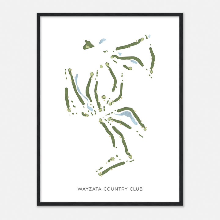 Print of Wayzata Country Club Modern Map