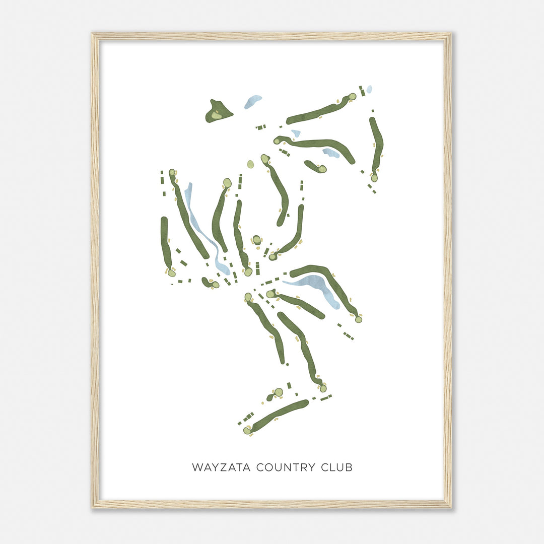 Print of Wayzata Country Club Modern Map