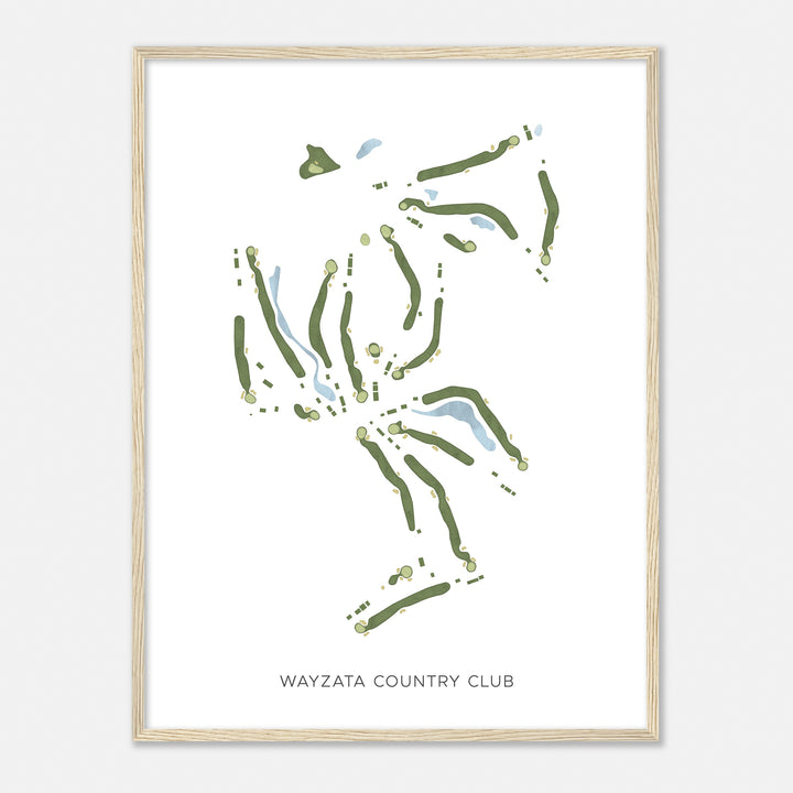 Print of Wayzata Country Club Modern Map