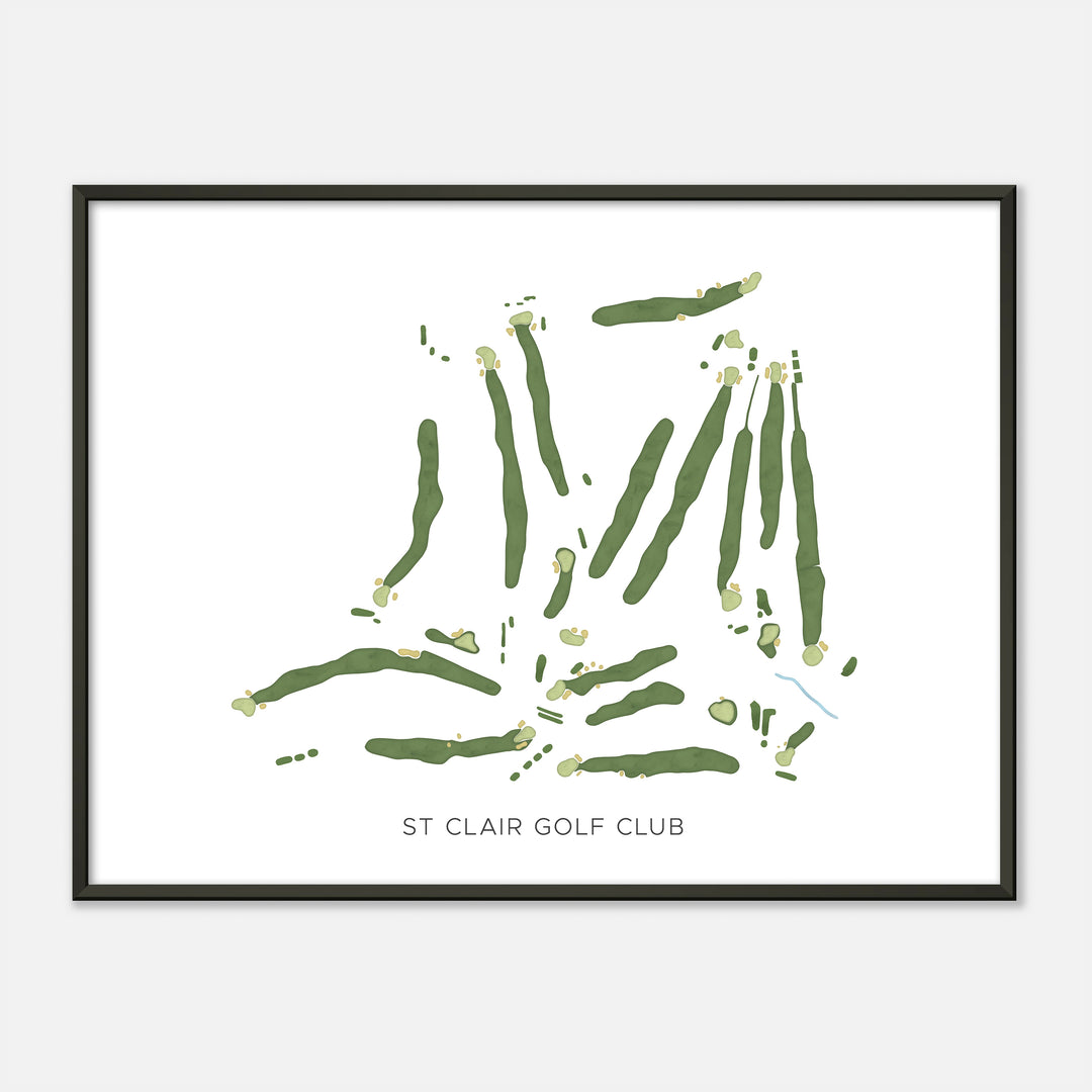 Print of St Clair Golf Club Modern Map