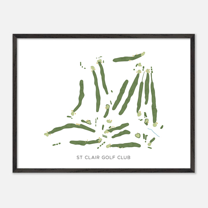Print of St Clair Golf Club Modern Map