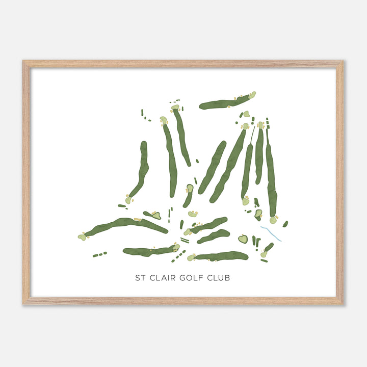 Print of St Clair Golf Club Modern Map