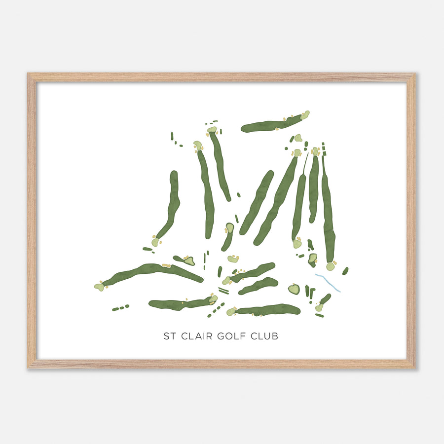 Print of St Clair Golf Club Modern Map