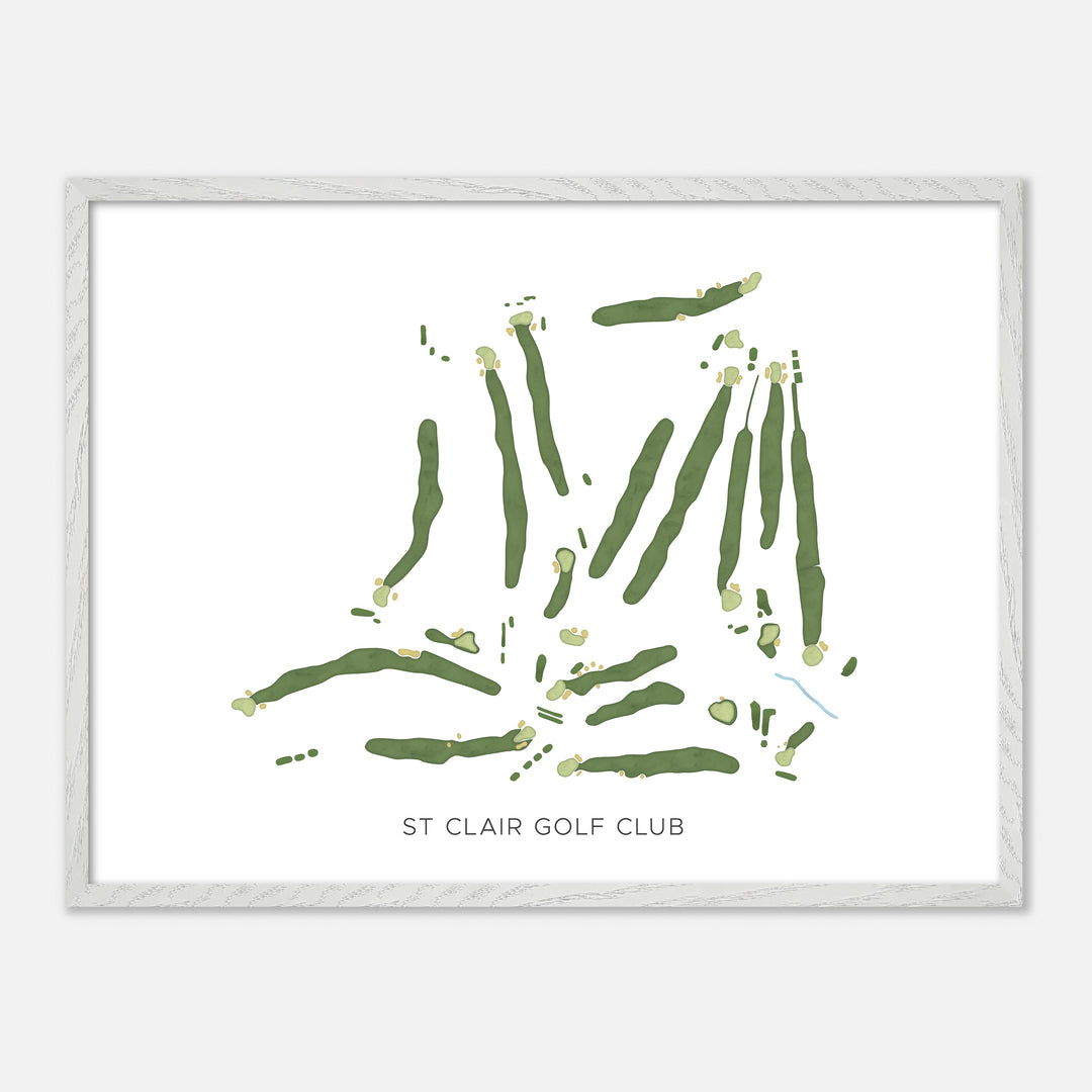 Print of St Clair Golf Club Modern Map