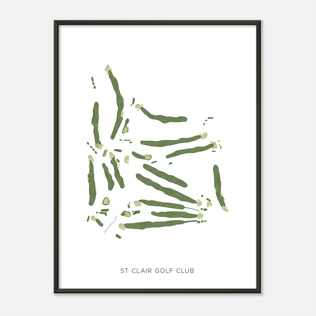 Print of St Clair Golf Club Modern Map