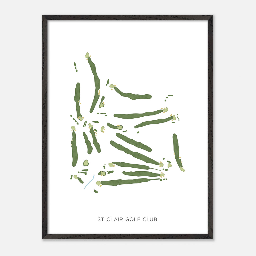 Print of St Clair Golf Club Modern Map