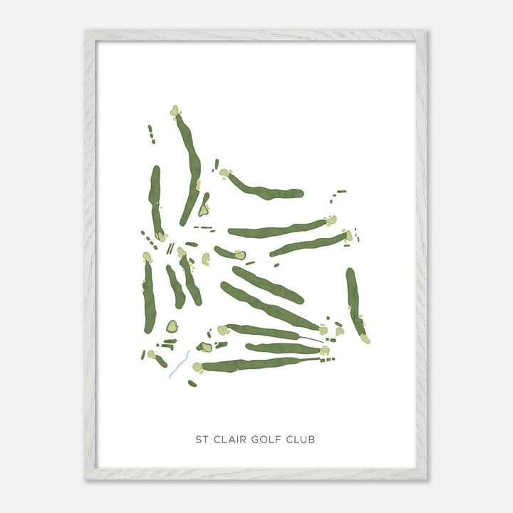 Print of St Clair Golf Club Modern Map
