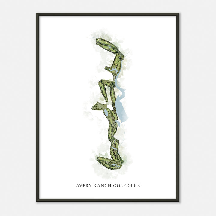 Print of Avery Ranch Golf Club Classic Map