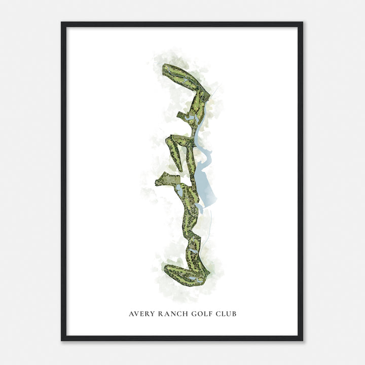 Print of Avery Ranch Golf Club Classic Map